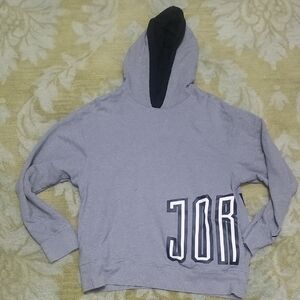 JORDAN Gray Hoodie with Black Hood Accent